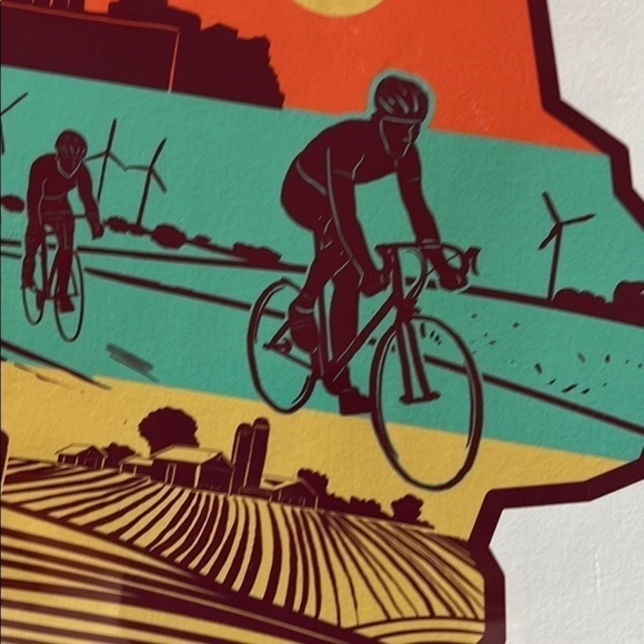 𝅺BOZZ prints Layers of Iowa original Ragbrai New print 11x14 - Picture 2 of 6